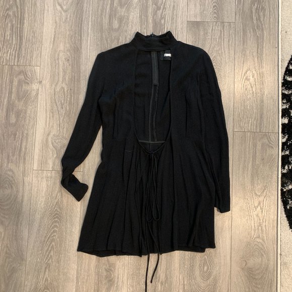 Not for Sale: Reformation Black Campbell Long Sleeve Dress - Picture 3 of 5